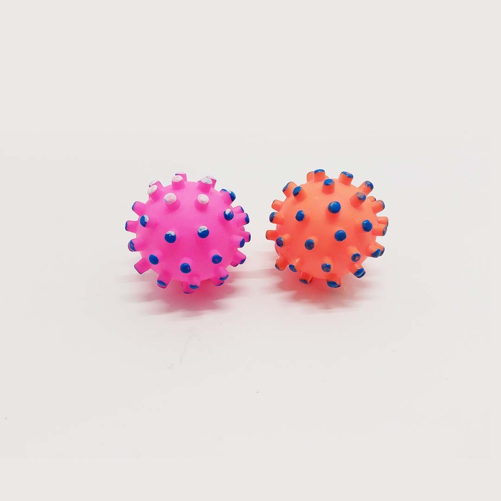 Toy Rubber Squeacky Ball With Spike - L